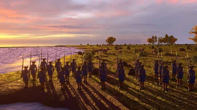 AoE III Dutch Blue Guard at sunset