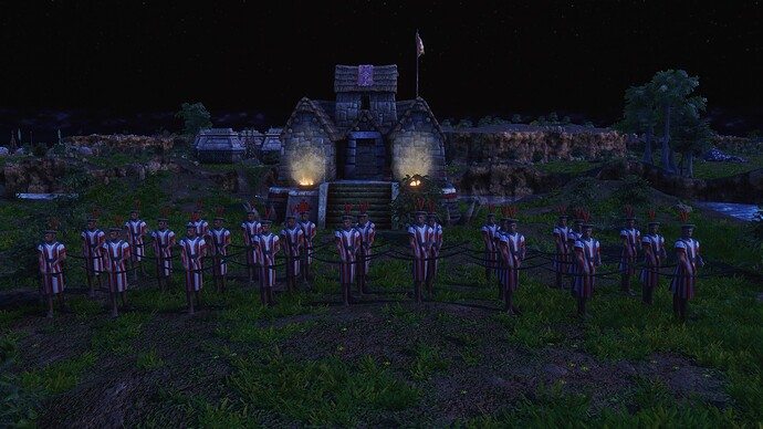 AoE III DE Inca Elite Jungle Bowman during the night
