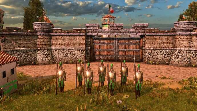 AoE III DE Italians Papal Guard at sunrise