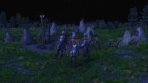 AoE III DE Comanche Horse Archer during the night