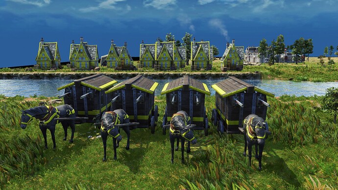 AoE III DE German Guard War Wagon during the day