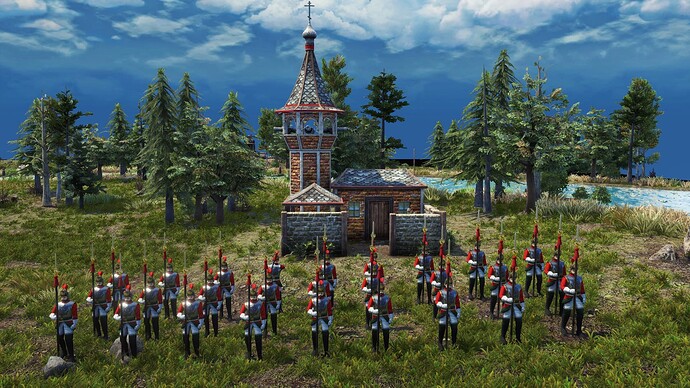 AoE III DE Russian Guard Poruchik during the day