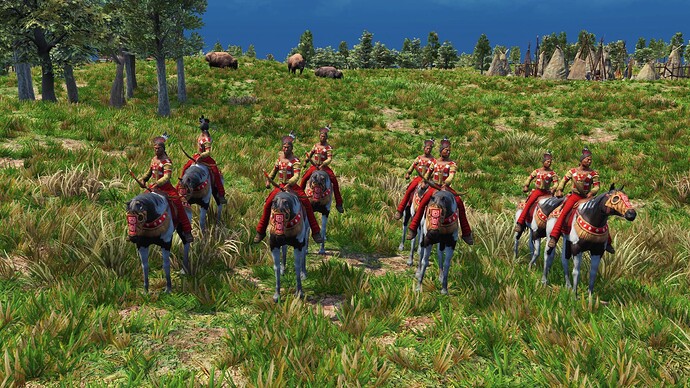 AoE III DE Lakota Champion Bow Rider during the day
