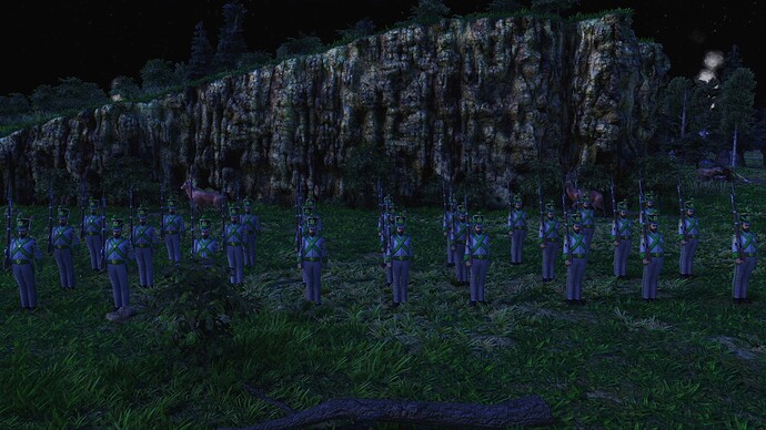 AoE III DE Mexicans Guard Soldado during the night