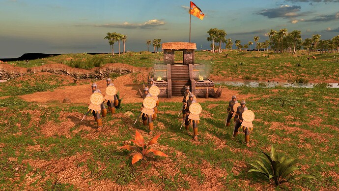 AoE III DE Aztecs Coyote Runner at sunrise