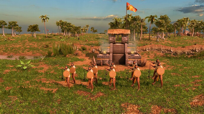 AoE III DE Aztecs Otontin Slinger at sunrise