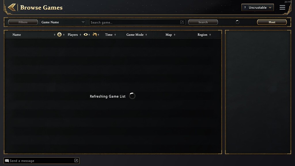 Match Found Screen Cannot see multiplayer matches in browse section - Report a Bug - Age ...