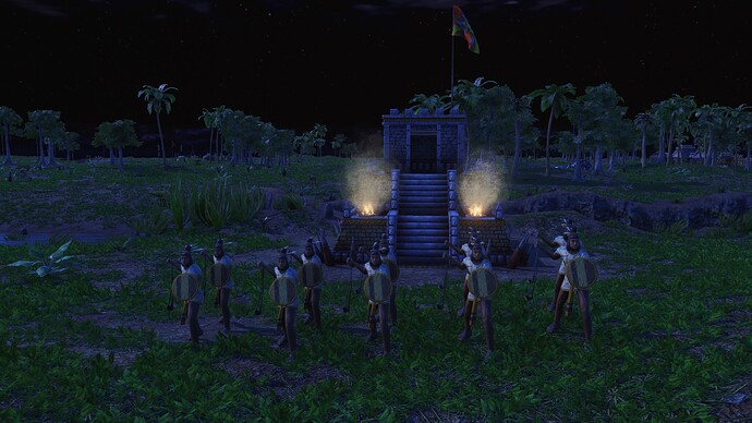 AoE III DE Aztecs Elite Otontin Slinger during the night