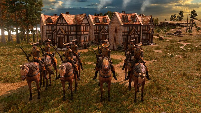 AoE III DE Dutch Carabineer Ruyter at sunrise