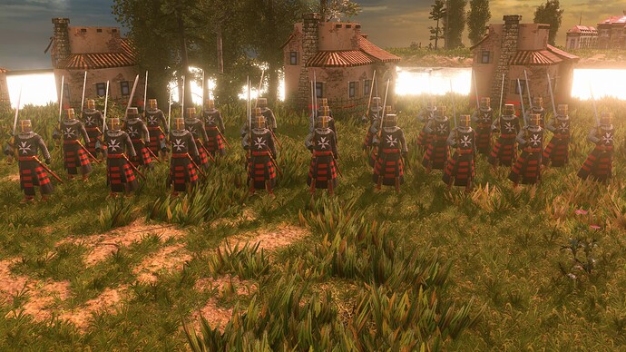 AoE III DE Maltese Guard Teutonic Knight Hospitaller at sunrise
