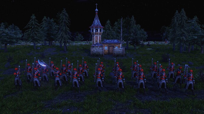 AoE III DE Russian Guard Strelet during the night