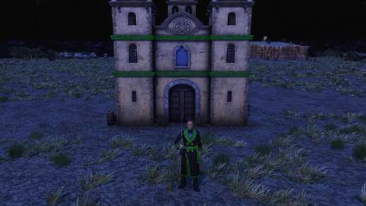 AoE III DE Padre during the night