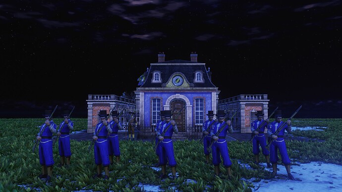 AoE III DE House of Vasa Royal Arquebusier during the night