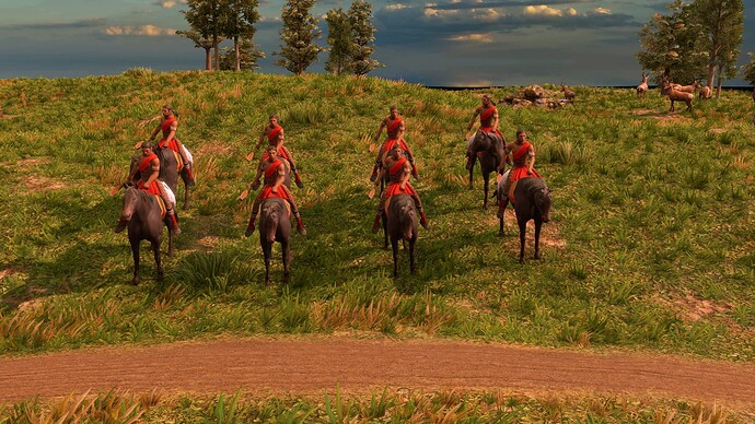 AoE III DE Lakota Axe Rider at sunrise
