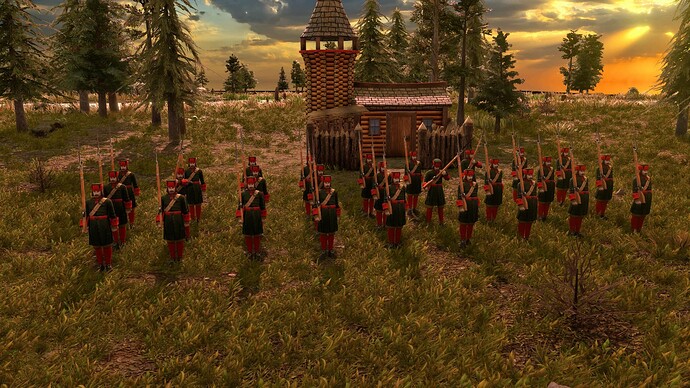 AoE III DE Russian Rekrut at sunrise