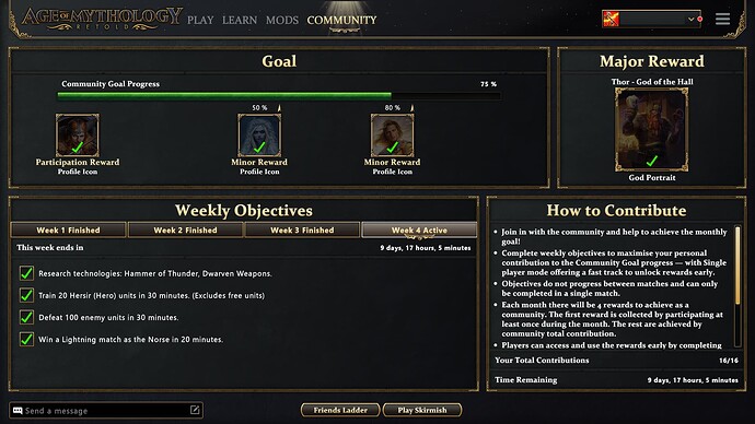 AoMR Thor God of the Hall community event week 4