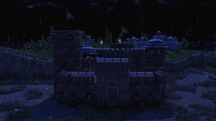 AoE III DE Agra Fort at during the night