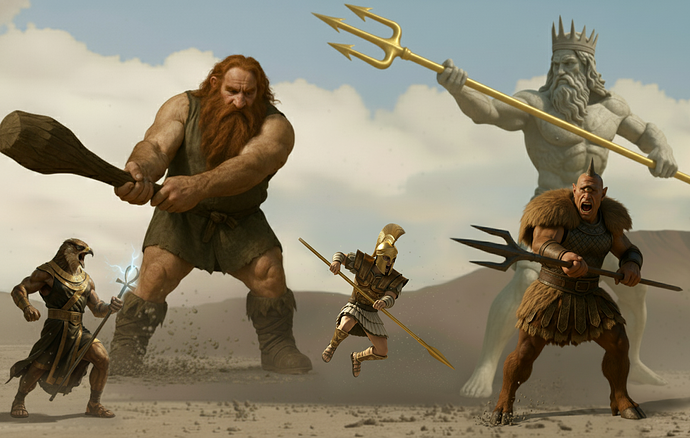 Arkantos vs Gargarensis, Son of Osiris, Poseidon, Jotun