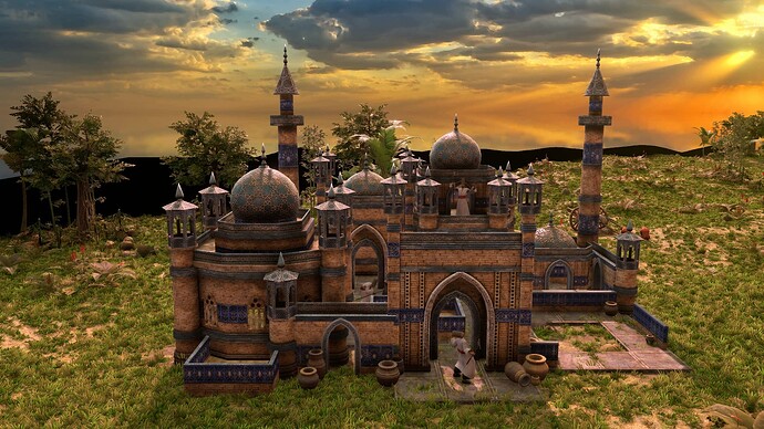 AoE III DE Sufi Mosque at sunrise