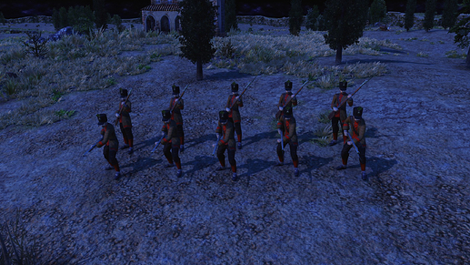 AoE III DE Grenzer during the night