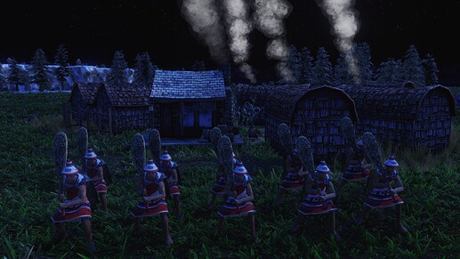 AoE III DE Nootka Clubman during the night