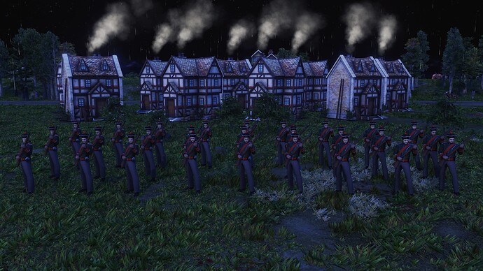AoE III DE British Veteran Ranger during the night
