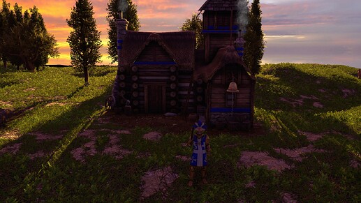 AoE III DE Default Maltese Grand Master at sunset
