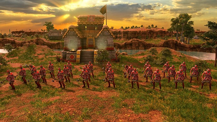 AoE III DE Inca Champion Chimu Runner at sunrise