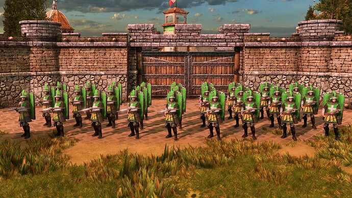 AoE III DE Italians Veteran Pavisier at sunrise