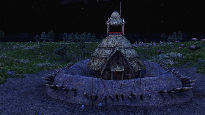 AoE III DE Stronghold during the night (Haudenosaunee and Lakota)
