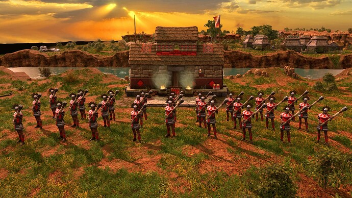 AoE III DE Inca Maceman at sunrise