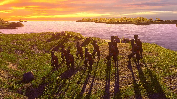 AoE III DE Japanese Honored Yamabushi at sunset