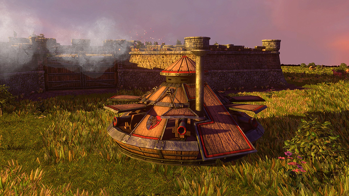 AoE III DE Leonardo's Tank at sunset I