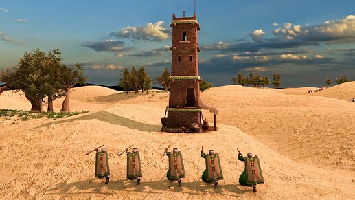 AoE III DE Desert Warrior at sunrise