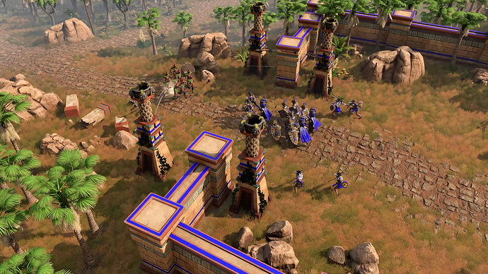 AoMR Aztec battle at entrance to the city