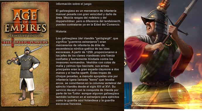 Gallowglass in AoE4 and AoE3