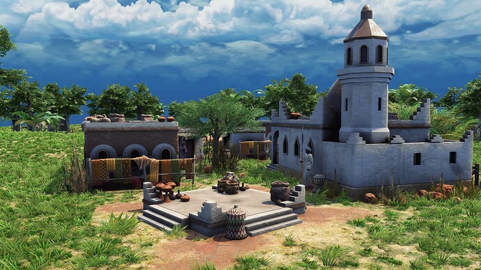 AoE III DE Sudanese settlement during the day