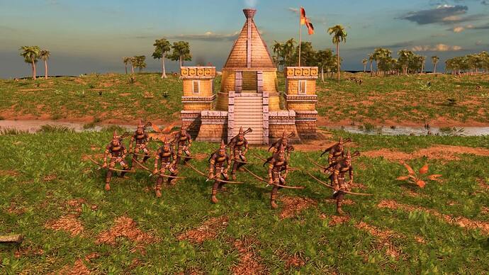 AoE III DE Aztecs Arrow Knight at sunrise