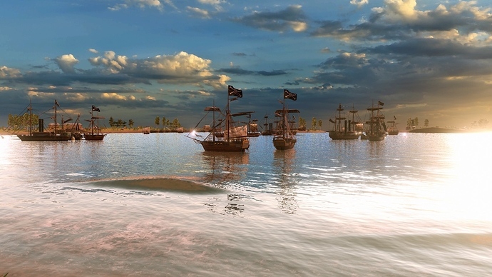 AoE III DE North Sea at sunrise