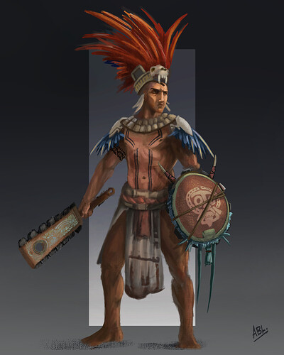 Mayan warrior_ luis-diaz-mayan-warrior-2