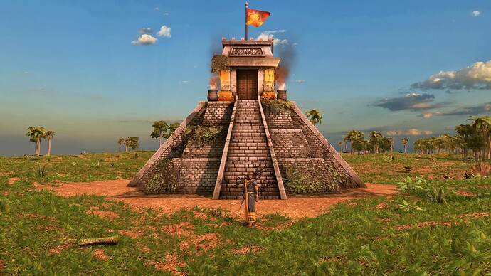 AoE III DE Aztecs Warrior Priest at sunrise