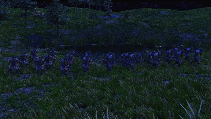 AoE III DE Lakota Elite Cetan Bowman during the night