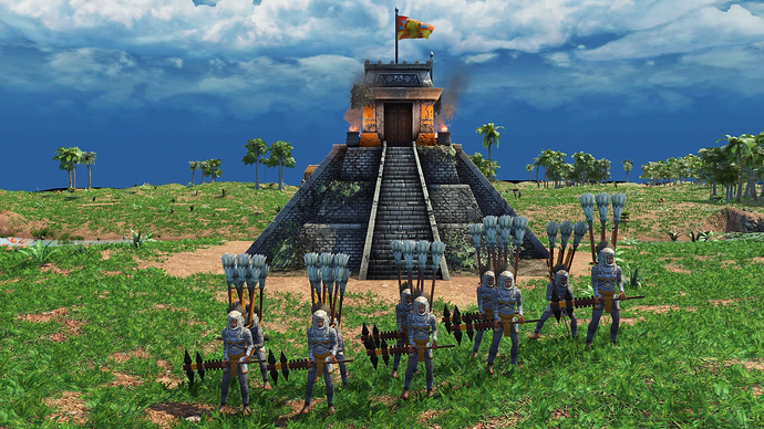 iAoE III DE Aztecs Skull Knight during the day