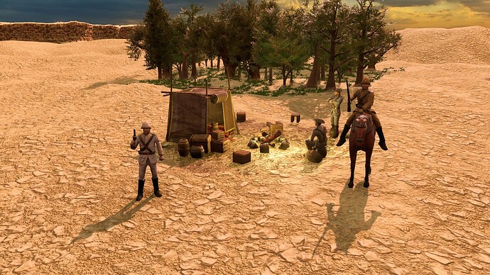 AoE III Campsite at sunrise