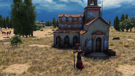 AoE III DE Flamenco Dancer during the day