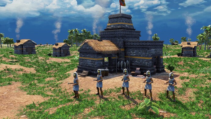 AoE III DE Aztecs Eagle Scout during the day