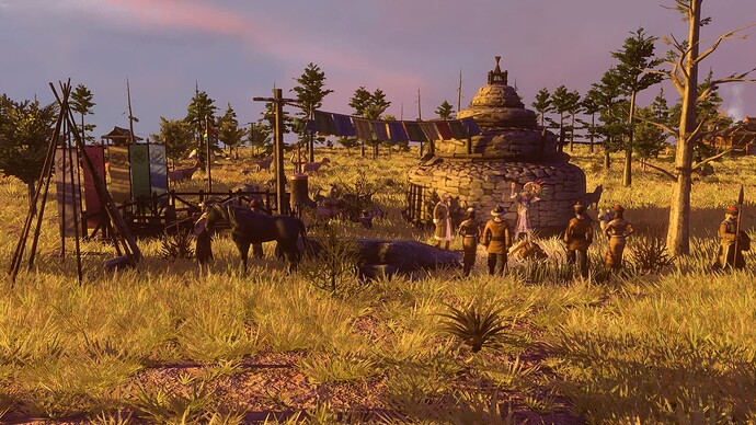 AoE III DE Tengri Shrine at sunset