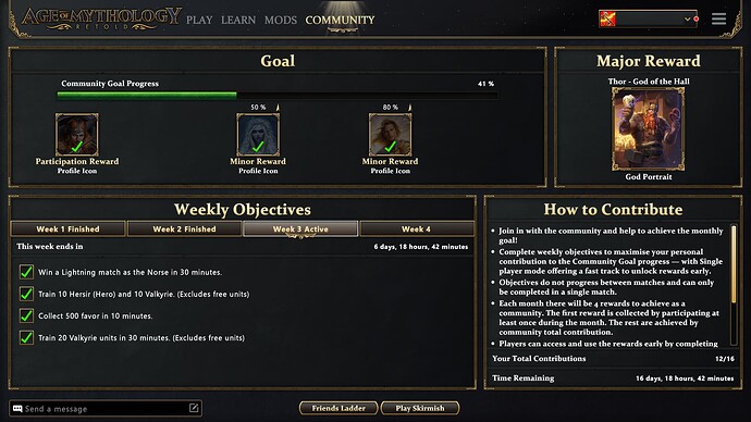 AoMR Thor God of the Hall community event week 3