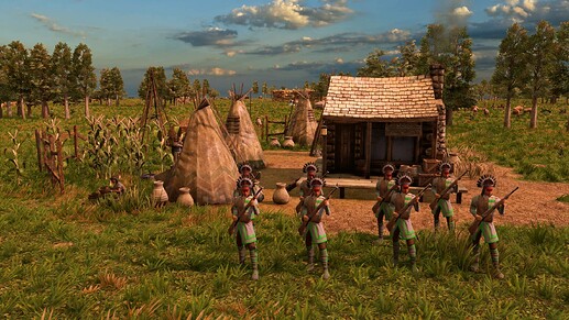 AoE III DE Cree Tracker at sunrise