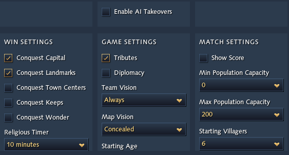 Game Options/Settings